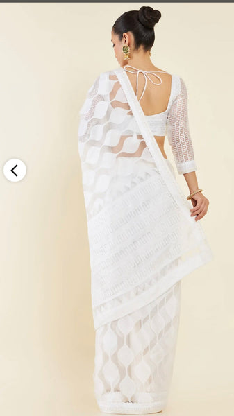 Brasso White Saree