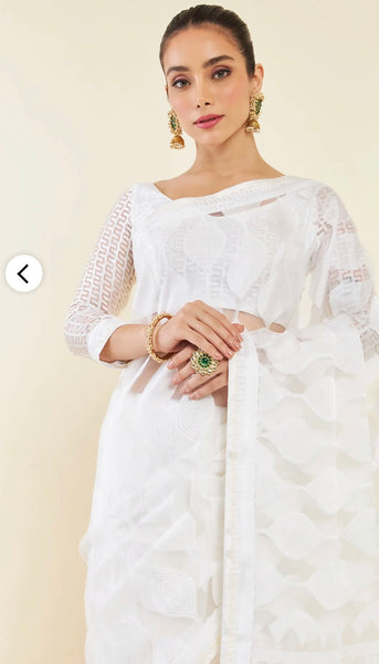 Brasso White Saree