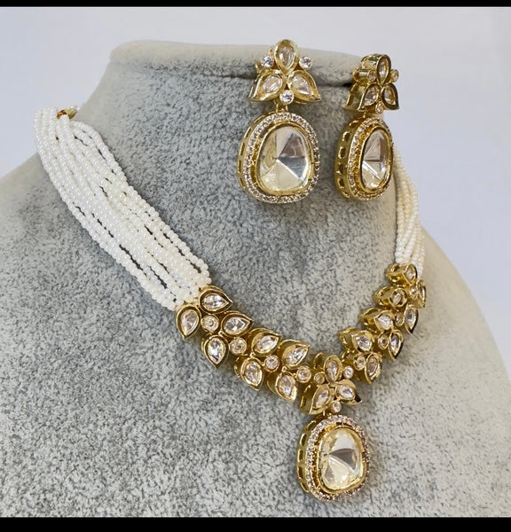 Kundan CZ choker Set