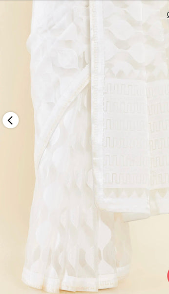 Brasso White Saree