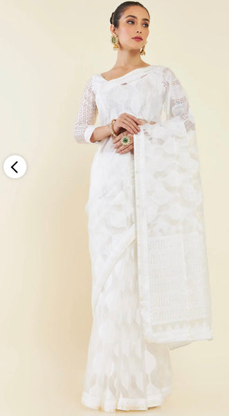 Brasso White Saree