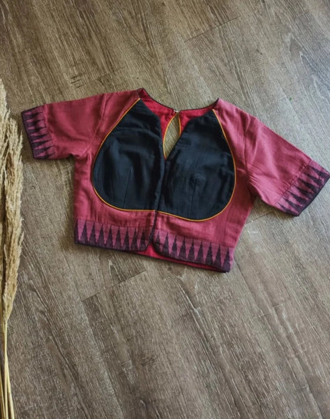 Readymade Striking Brick-Coloured Cotton Made Blouse
