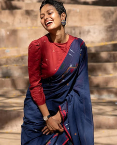 Readymade Striking Maroon Cotton Made Blouse