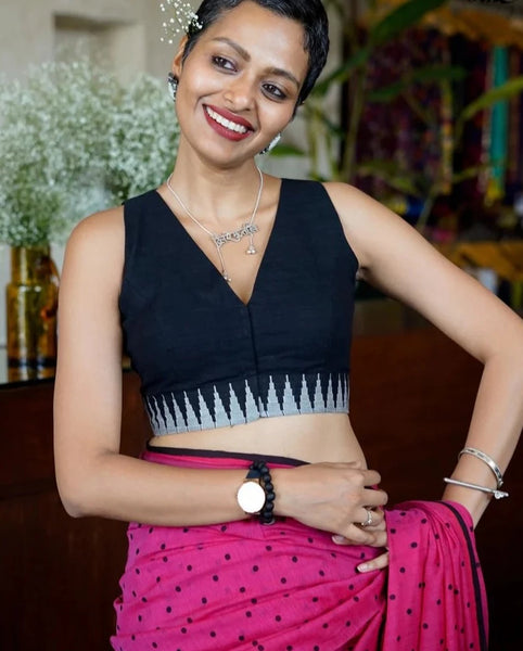 Readymade Striking Black Cotton Blouse