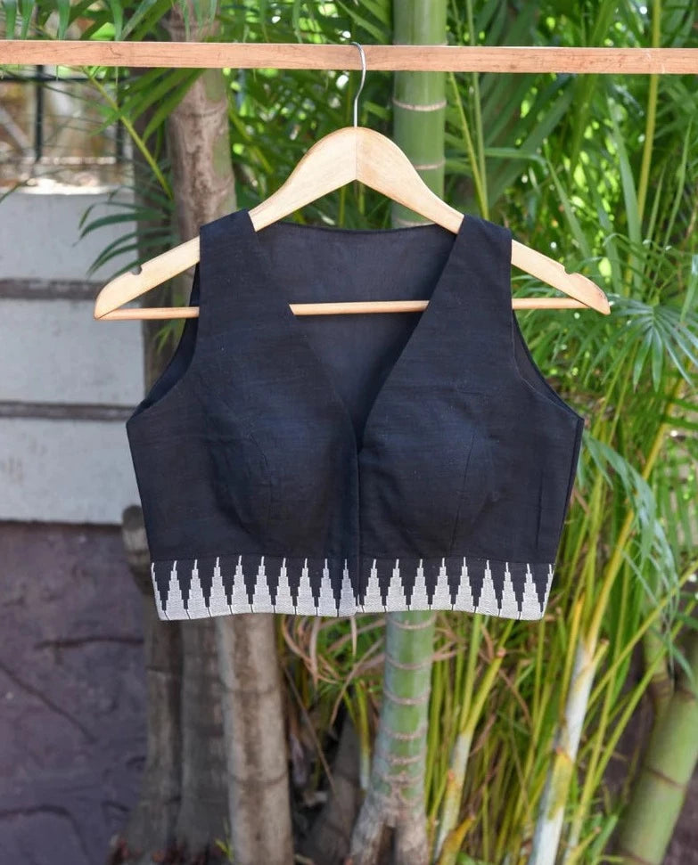 Readymade Striking Black Cotton Blouse