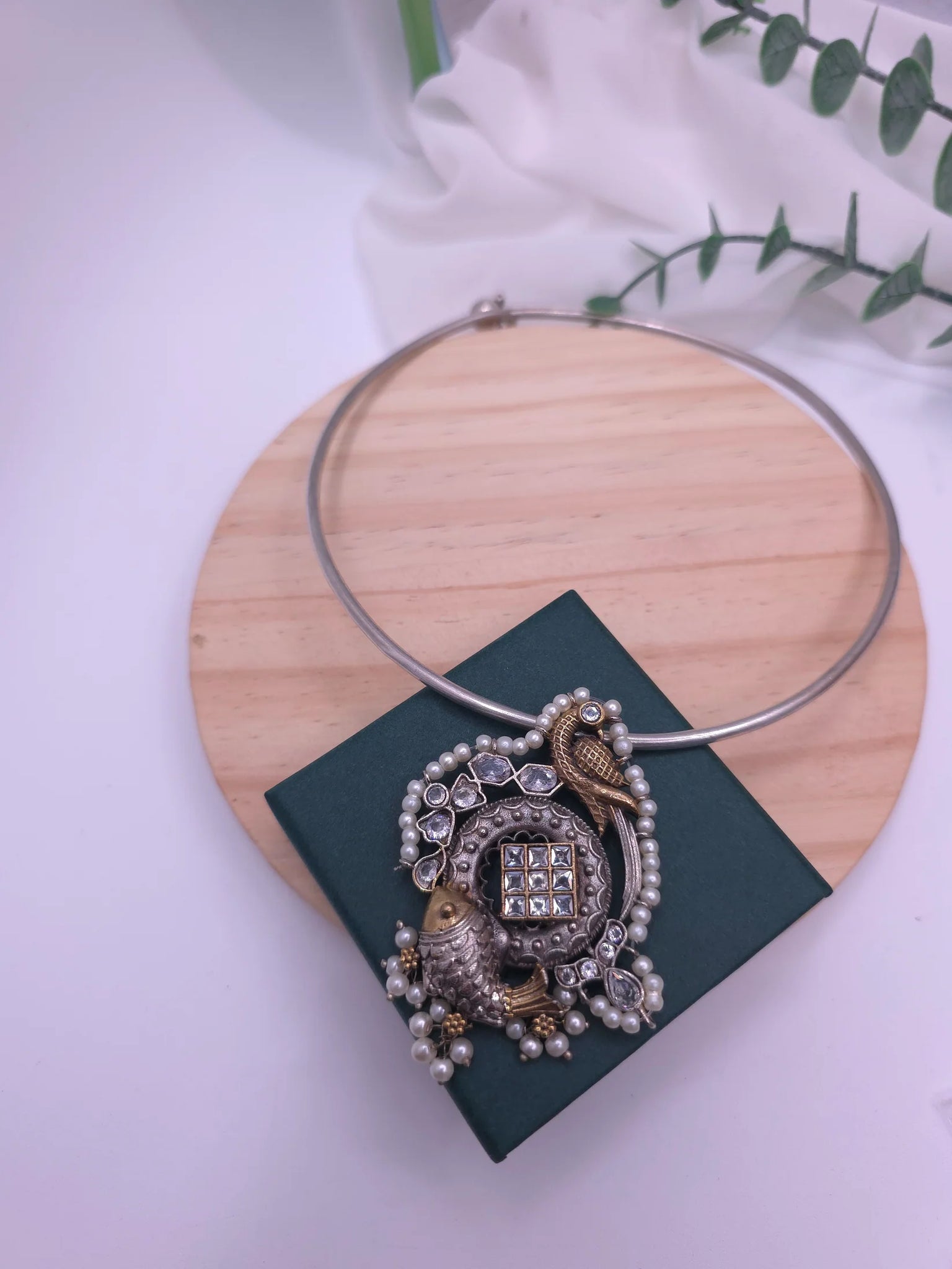 Alicia fusion dualtone hasli necklace set