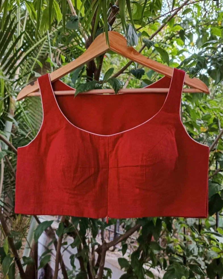 Readymade Red Cotton Blouse