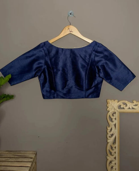 Readymade Blue Blouse Made Of Art Silk