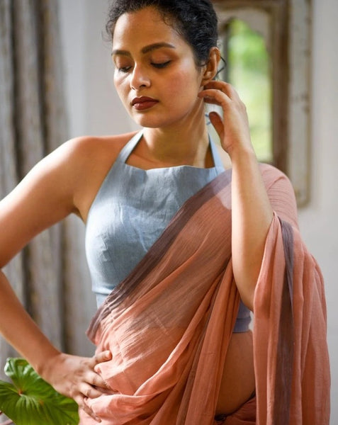 Cotton Halter Neck Readymade Blouse