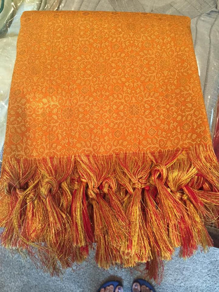 Orange Banarasi Duppata Stole