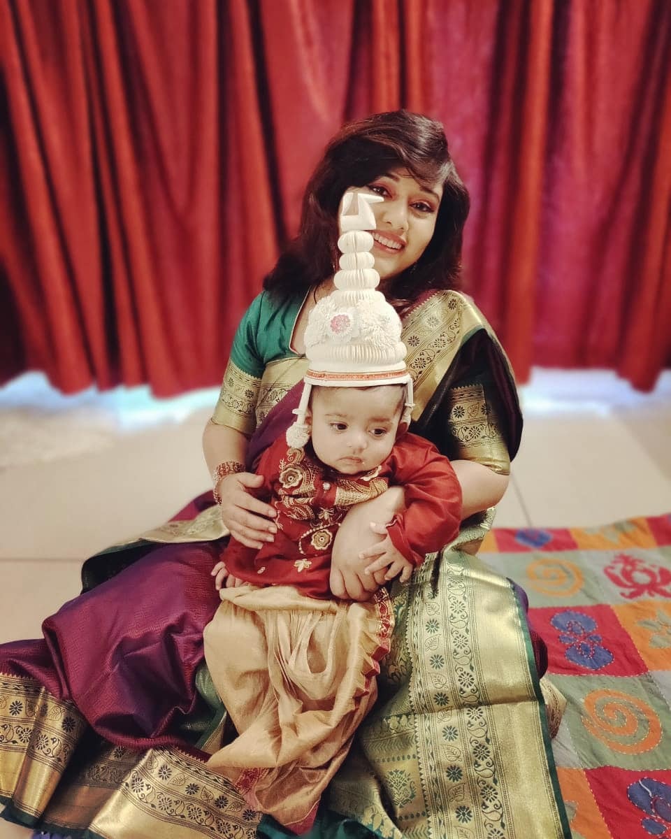 Toddler Boys Sholar Topor for Annaprashan Ceremony