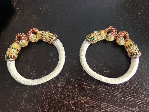 Traditional Handmade One Piece Loha Pearl Bangle