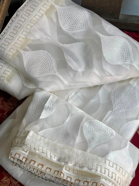 Brasso White Saree