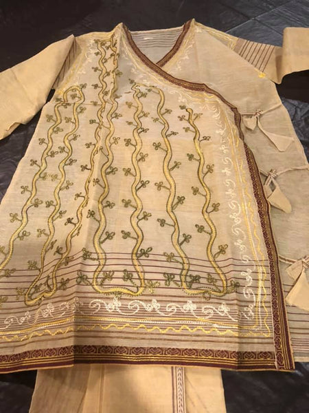 Cotton Embroidered Dhoti Kurta Pajama