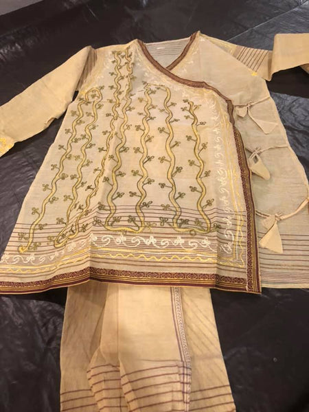 Cotton Embroidered Dhoti Kurta Pajama