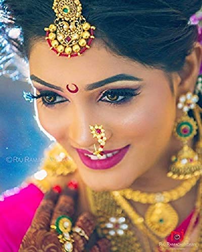 Maharashtrian Nose Pins | Bridal gold jewellery designs, Wedding jewellery  designs, Fancy jewellery designs