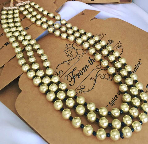 Matt Finish Round 3 layers Dholi Necklace