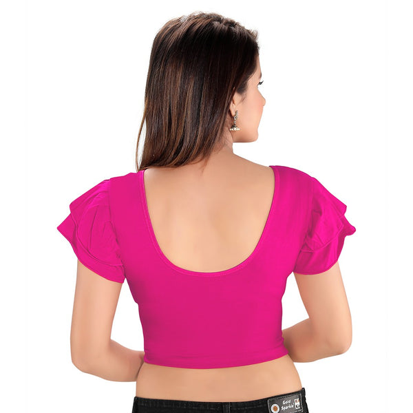Pink Cotton Stretchable Blouse (A-74)