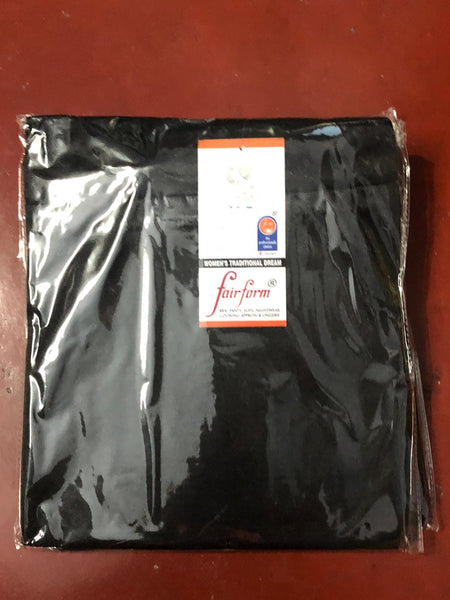 Black Fairform Premium Satin Full Length Single Cut Petticoat