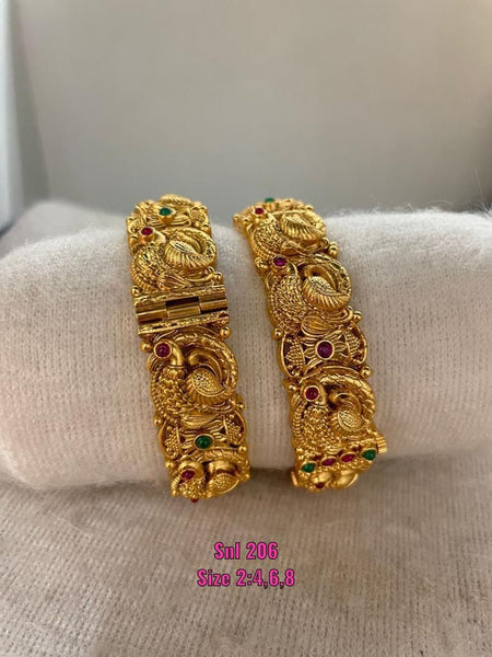 Temple Golden Bangle Bracelet Set