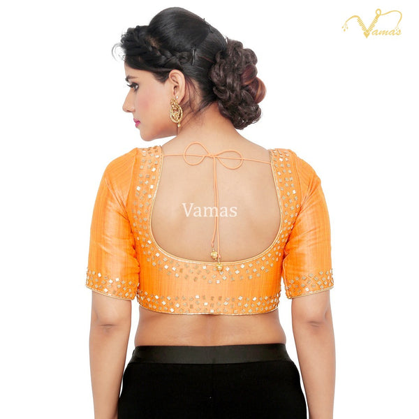 Vamas Mulbury Front Open Blouse in Bright Yellow Color