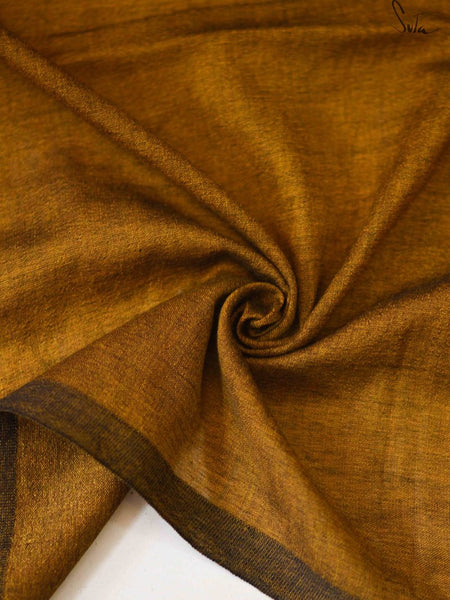 Bluish Grey & Gold Cotton Acrylic Saree