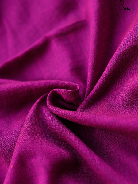 Green & Pink Cotton Acrylic Saree