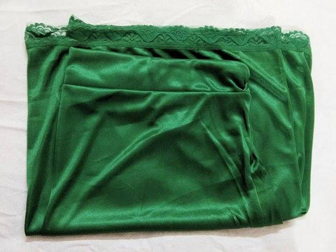 Green Fairform Premium Satin Full Length Single Cut Petticoat