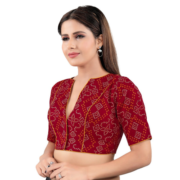 Bandhani Printed Cotton Readymade Blouse