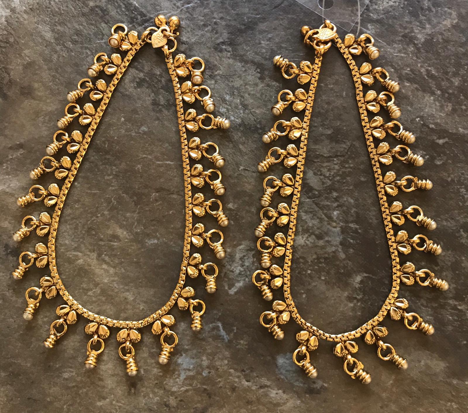 Beautiful Gold Plated Designer Anklet/ Payal