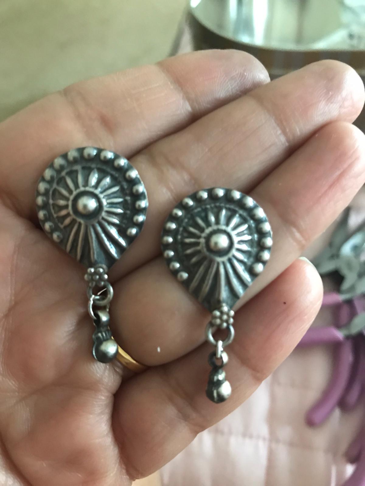 Little Stud with Ghoongroo Hanging Earrings