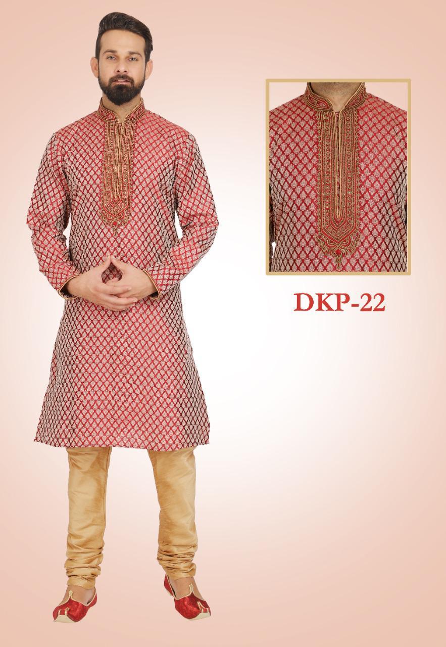 Maroon Colored Kurta Pajama Set