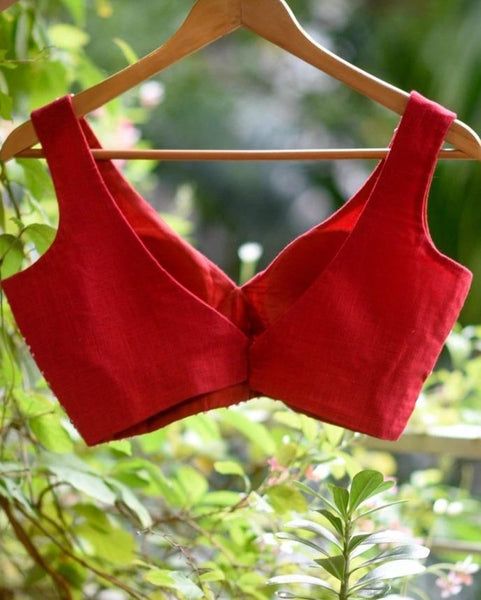 Cotton with Hand Embroidery  Readymade Blouse