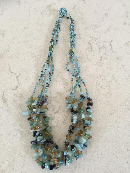 Indonesian Necklace In Turquoise Color