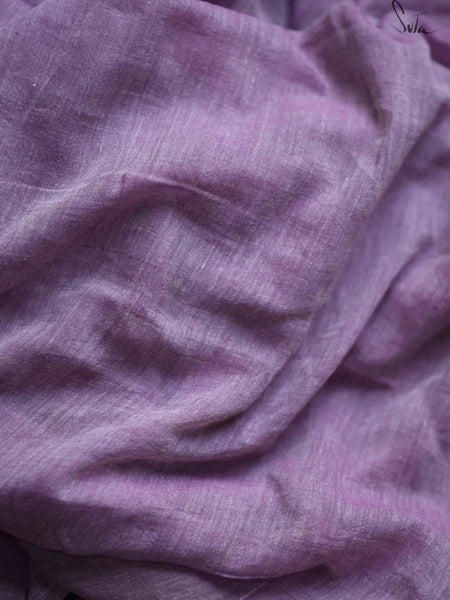 Beautiful Lavender Mulmul Saree