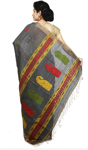 Ash Handloom Silk Matka Saree