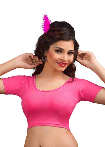 Light-Pink Cotton Lycra Stretchable Blouse