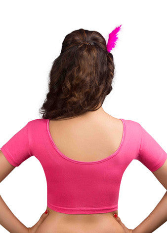 Light-Pink Cotton Lycra Stretchable Blouse