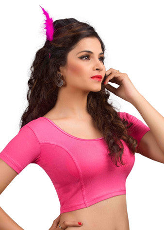 Light-Pink Cotton Lycra Stretchable Blouse