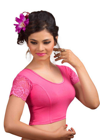 Light-Pink Cotton Lycra Stretchable Blouse