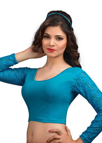 Firozi Cotton Lycra Stretchable Blouse