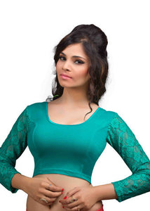 Rama-Green Cotton Lycra Stretchable Blouse