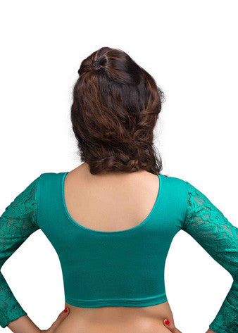 Rama-Green Cotton Lycra Stretchable Blouse