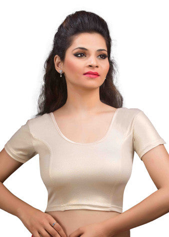Light-Gold Shimmer Stretchable Blouse