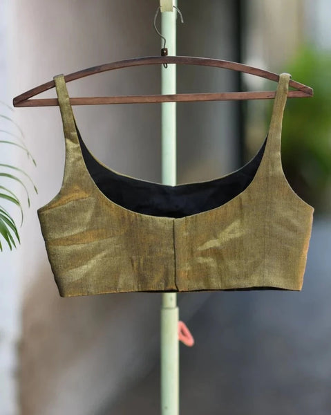 Readymade Stunning Gold Blouse Made of Polyester