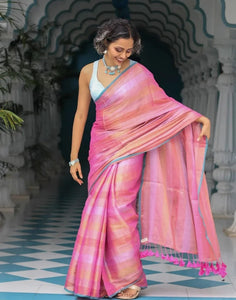Stunning Saree Made of Cotton and Zari