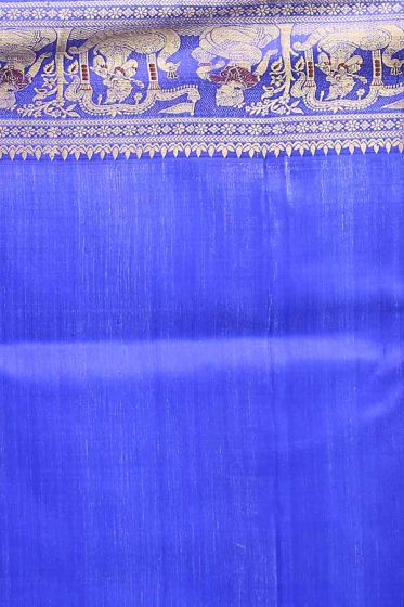 Royal Blue Baluchari Silk with Swarnachari Minakari Work Saree