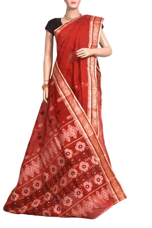 Brown Cotton Handloom Saree