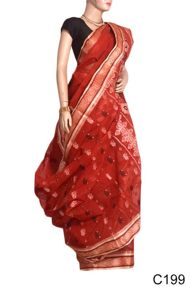Brown Cotton Handloom Saree
