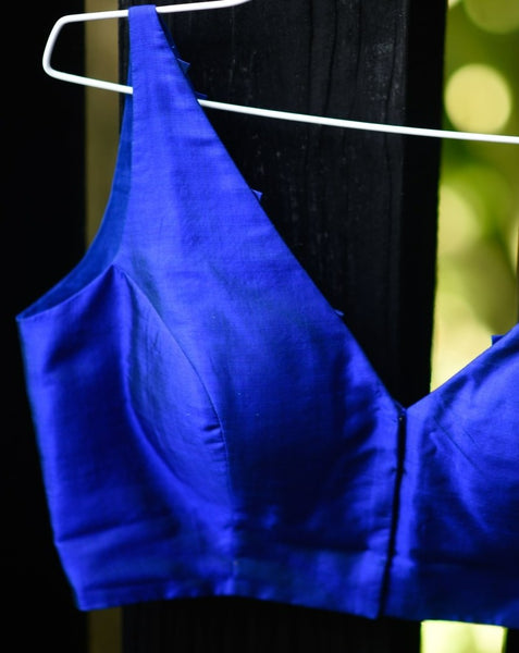 Blue Sleeveless Blouse